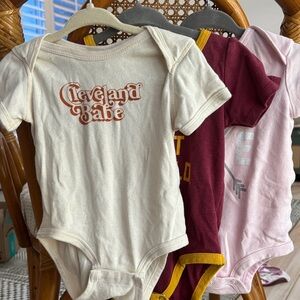 3 Pack Cleveland Themed Onesies